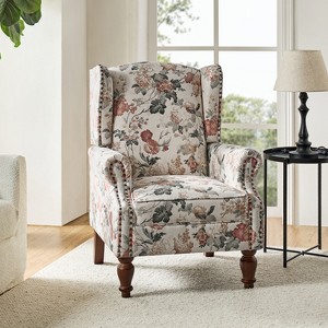 Theodor Armchair with Spindle Legs for Living Room and Bedroom Club Chair | ARTFUL LIVING DESIGN - 1 of 4