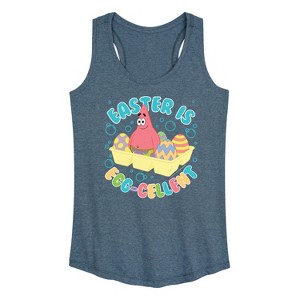 Women's - SpongeBob Squarepants - Easter Is Egg Graphic Racerback Tank - 1 of 4