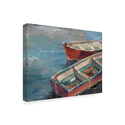 Trademark Fine Art -Ethan Harper 'Boats By The Lake I' Canvas Art