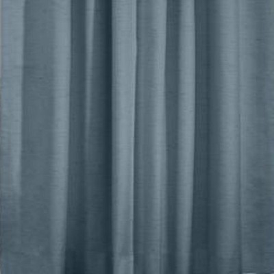 Ventura Blue Polyester Linen Blackout Tab Top Curtain Panel Pair