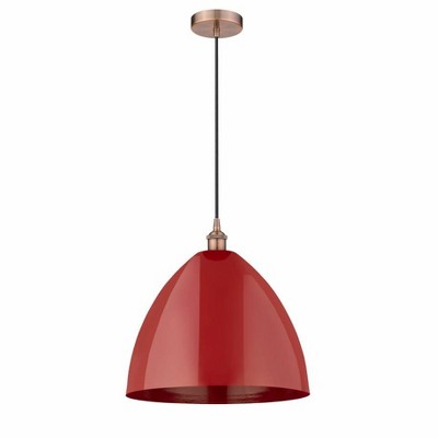 Plymouth Dome - 1 Light Cord Hung Mini Pendant In Industrial Style-18.75 Inches Tall and 16 Inches Wide