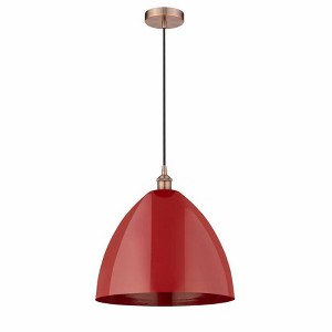 Plymouth Dome - 1 Light Cord Hung Mini Pendant In Industrial Style-18.75 Inches Tall and 16 Inches Wide - 1 of 1
