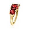 Ross-Simons 4.80 ct. t.w. Garnet 3-Stone Ring in 18kt Gold Over Sterling - 3 of 4