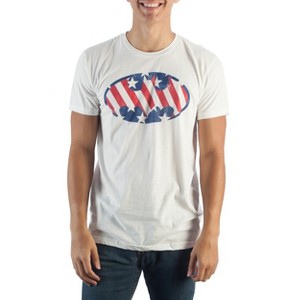 DC Comics Batman Americana Bat Logo White T-Shirt - 1 of 2
