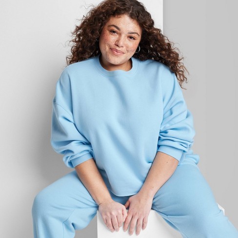 Baby blue best sale oversized sweatshirt