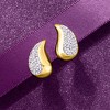 Ross-Simons 0.50 ct. t.w. Diamond Puffed Teardrop Earrings in 18kt Gold Over Sterling - 4 of 4