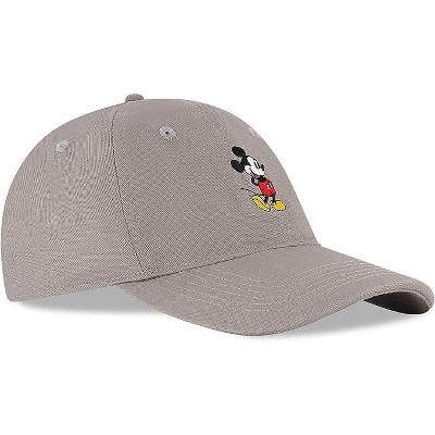Disney Mickey Mouse Adults Men's Baseball Hat- Gray : Target