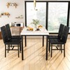 Hooseng Dining Table Set for 4, 5 Pieces Dining Table Set, Kitchen Table and chair Set with PU Upholstery Backrest Chair and Metal Frame Table Set - 3 of 4