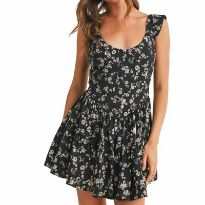 Women's Kara Floral Print Flared Romper - Klesis