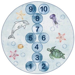 Kids Playhouse KPH217 Power Loomed Machine Washable Slip Resistant Rugs - Safavieh Kids - 1 of 4