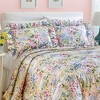 Collections Etc Floral Gardenscape Plisse Pillow Sham 26" x 20" Unisex - image 2 of 2