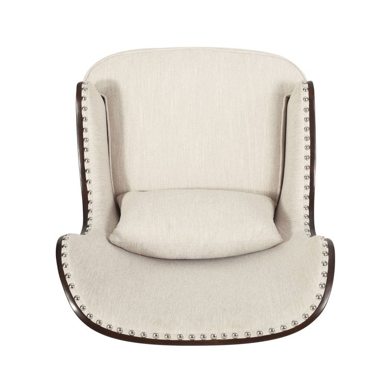 Mantua Contemporary Fabric Upholstered Accent Chair with Nailhead Trim - Christopher Knight Home, 6 of 11