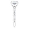 Pompeii3 3 1/3Ct Asscher Cut & Diamond Engagement Ring in White, Yellow, or Rose Gold - 4 of 4