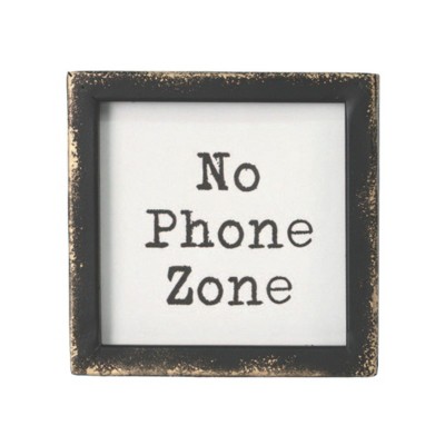 VIP Metal 4.13 in. Multicolor Frame No Phone Zone