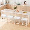 Whizmax Counter Height Bar Stools Set of 4, 24" Barstools for Kitchen Island Counter, Upholstered Padded Barstools with Curved Surface, Easy Assembly - 3 of 4