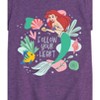 Girls' - Disney Princess - Ariel and Flounder Follow Your Heart Fitted Short Sleeve Graphic T-Shirt - 2 of 4