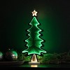 Infinity Light Christmas Tree 25"H Acrylic Display with Dual-Sided Star – Green Holiday LED Decor by Melrose - 2 of 3