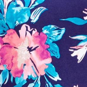navy watercolor floral