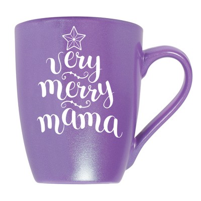 Elanze Designs Very Merry Mama Passion Purple 10 ounce New Bone China Coffee Cup Mug