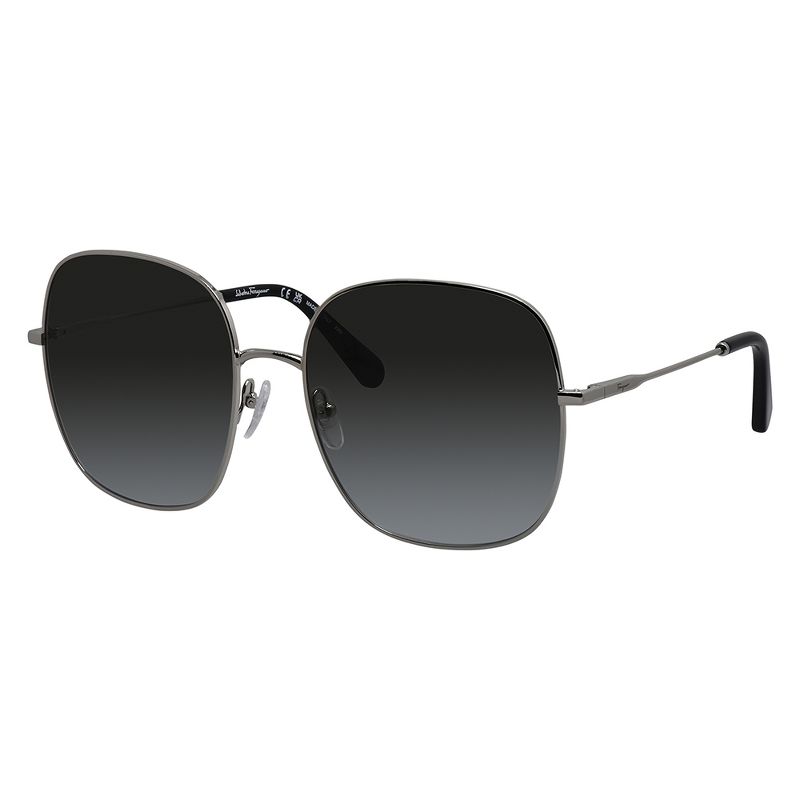 Salvatore Ferragamo SF 300S 041 Womens Square Sunglasses Silver 59mm, 1 of 4