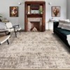 Vintage Distressed Floral Print Area Rugs for Living Room Bedroom, Washable Soft Retro Accent Floor Carpet, Non Slip Throw Mat - 3 of 4