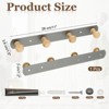 Unique Bargains Adhesive Wall Mounted Decorative Towel Coat Rack - 2 of 4