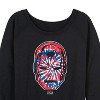 Women's - Marvel - Iron Man Flag Fill Oversized Lightweight French Terry Wide Neck Long Sleeve Shirt - 2 of 4