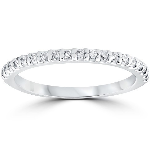 Pompeii3 1/4 cttw Diamond Stackable Womens Wedding Ring 10k White Gold - image 1 of 3