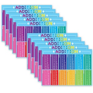 Ashley Productions® Smart Poly® PosterMat Pals™ Space Savers, 13" x 9-1/2", Addition Table, Pack of 10 - 1 of 1