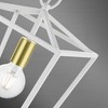 Livex Lighting Devonshire 1 - Light Pendant in  White/Satin Brass - 3 of 4