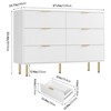 5/6/7 Drawer Fluted Dresser for Bedroom, Modern Chest with Gold Handles, Wood Storage Organizer for Living Room, Hallway, or Closet - 2 of 4