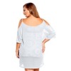 Women's Plus Size Open Shoulder Cover Up Tunic - Always for Me - 3 of 4