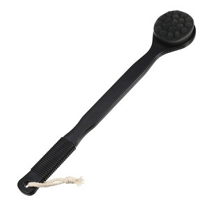 Unique Bargains Long Handle Bath Brush for Shower 15.55" Length Black 1 Pc - 1 of 4