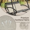 NAYSAYE Patio Swing Two Seat Porch Swing with Adjustable Canopy and Durable Steel Frame for Outdoor Use , Dark Brown, 52"*70"*66.13" - 3 of 4