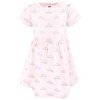 Hudson Baby Infant and Toddler Girls Cotton Dresses, Pink Fairytale Princess - 4 of 4
