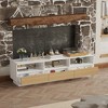 Famapy White TV Cabinet Open Shelf 3 Drawer - 2 of 4