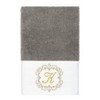 Linum Home Textiles 100% Turkish Cotton MONICA Gold Thread 3PC Embellished Towel Set - 3 of 4