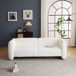 83" Tonson 3-Seater Sofa, Wave Design, Sturdy Wood Frame, Cloud-Like Comfort-- Frevyn - 1 of 4