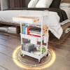 OBOKATA 3-layer multifunctional storage rolling storage cart with drawers,white - 3 of 4