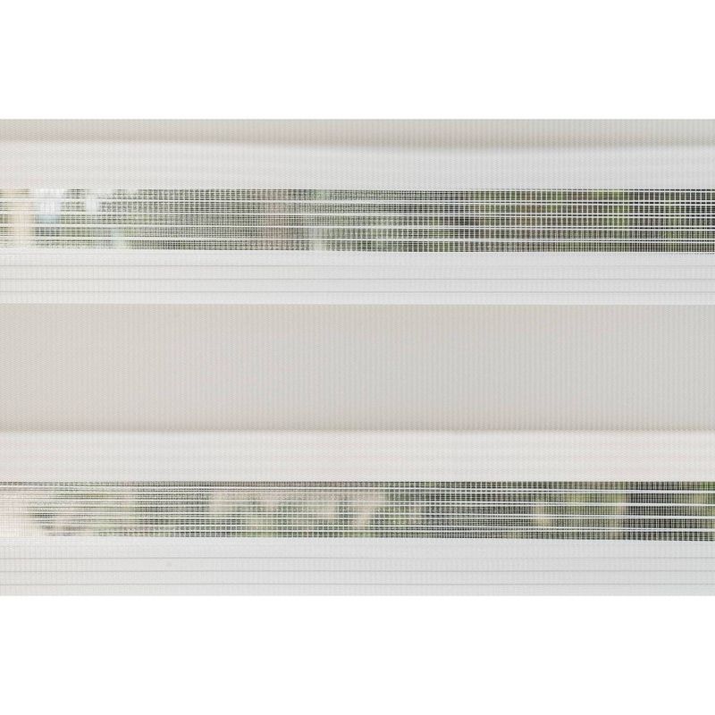 1pc Light Filtering Cordless Zebra Window Shade with Valance White - Lumi Home Furnishings, 5 of 7