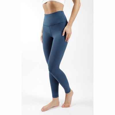 Yogalicious Womens High Waist Ultra Soft Nude Tech Leggings for Women -  Ocean Indigo - Small