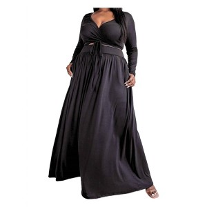 Women's Two Piece Maxi Skirt Set - PLUS - Curve Market - 1 of 4