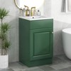 TIRAMISUBEST 18" Bathroom Vanity with Ceramic Sink, Freestanding Bathroom Vanity Cabinet with 1 Soft Close, Door Shelf and Adjustable Shelf - 2 of 4