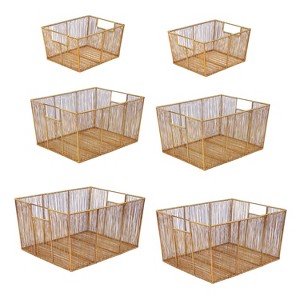 happimess Sutton Modern Glam Handmade Wire Metal Nesting Storage Baskets - 1 of 4