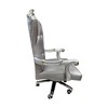 28" Versailles PU Executive Office Chair Silver/Antique Platinum - Acme Furniture: Adjustable, Swivel, Poplar Wood Frame - 4 of 4