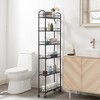 6 Tier Slim Rolling Cart, Metal Rolling Storage Cart, Utility Trolley Cart on Wheels for Kitchen Bathroom Office Laundry Narrow Space - 4 of 4