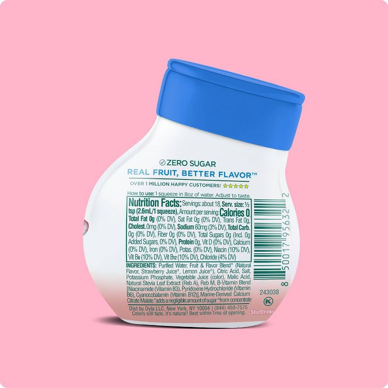 Stur Electrolytes Strawberry Lemon Flavored Liquid Water Enhancer - 1.62 fl oz Bottle, 2 of 12