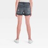 Girls' Mid-Rise Cuffed Jean Shorts - Cat & Jack™ - 2 of 4