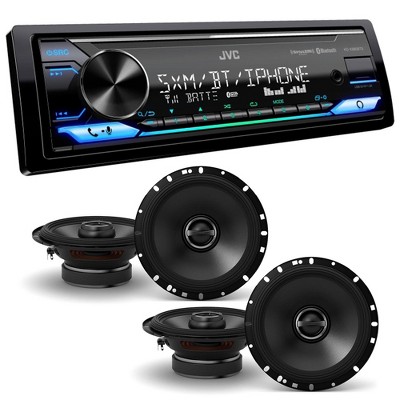 JVC KD-X380BTS Digital Media Receiver w/ Bluetooth, USB, Amazon Alexa w/ 2 Pairs Alpine S-S65 6.5" Coax Speakers