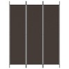 VidaXL 3-Panel Room Divider Brown 59.1 in.x78.7 in. Fabric - 3 of 4
